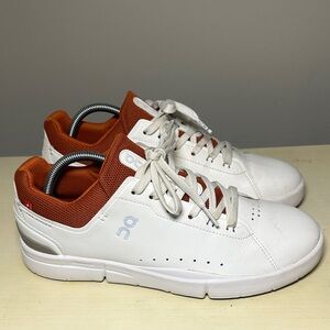 On Cloud The Roger advantage White and Orange Sneakers